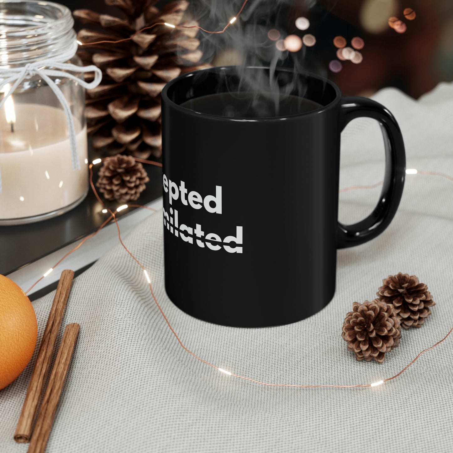 Accepted Assimilated 11oz Black Mug